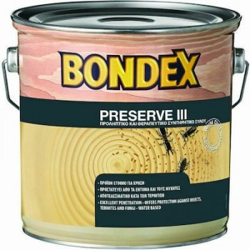 Bondex - Preserve III / Διαφανές Υδατοδιάλυτο Συντηρητικό Ξυλείας 20lt - 34974