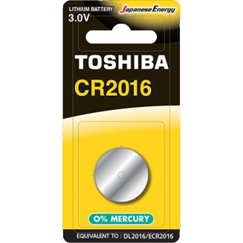 Toshiba - Μπαταρία Λιθίου Ρολογιών CR2016 3V - 57298