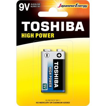 Toshiba - High Power Alkaline Battery 6LR61GCP BP-1 9V - 57290