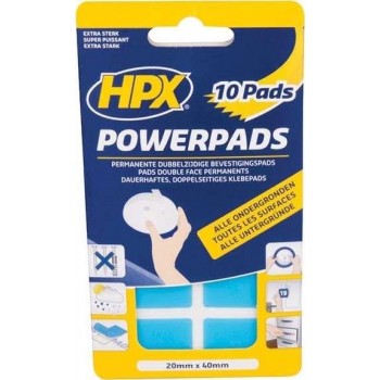 HPX - Επανατοποθετούμενη Ταινία Power Pads 29mmx41mm Διάφανα - 204000122 HPX - Επανατοποθετούμενη Ταινία Power Pads 29mmx41mm Διάφανα - 204000122