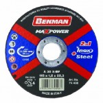 ΔΙΣΚΟΣ ΚΟΠΗΣ ΣΙΔΗΡΟΥ-INOX-CD MAXPOWER BENMAN 125x1.2mm 74499