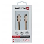 SWISSTEN - USB 2.0 CABLE USB-C MALE LIGHTNING ΧΡΥΣΟ ΚΑΛΩΔΙΟ 1.2M - 71523204