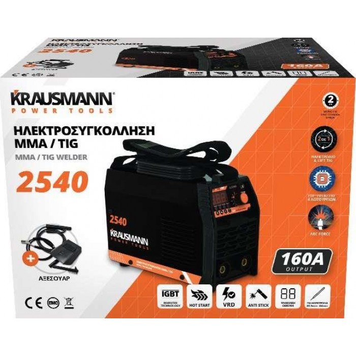 Krausmann - Ηλεκτροσυγκόλληση MMA 160Α 2540