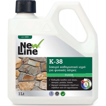 NEW LINE -  Κ-38 Ισχυρό Καθαριστικό Υγρό για Φυσικές Πέτρες 1lt - 90008