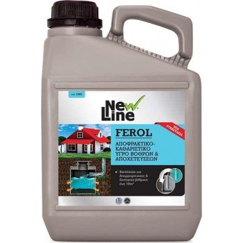 NEW LINE - Ferol Αποφρακτικό Καθαριστικό υγρό βόθρων &amp; αποχετεύσεων 5L - 90115