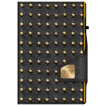 TRU VIRTU - Leather Wallet CLICK & SLIDE Punk Gold/Black - 24104000718