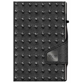 TRU VIRTU - Leather Wallet CLICK & SLIDE Punk Silver//Black - 24104000708