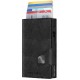 TRU VIRTU - Δερμάτινο Πορτοφόλι Click &amp; Slide Coin Pocket Lizard Black - 28104000307