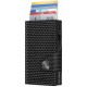 TRU VIRTU - Δερμάτινο Πορτοφόλι Click &amp; Slide Coin Pocket Diagonal Carbon/Black - 28104000418