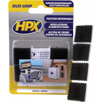 HPX - Αντιολισθητικά Αυτοκόλλητα DUO GRIP ΜΑΥΡΟ PADS 25mm x 25mm - 100000122