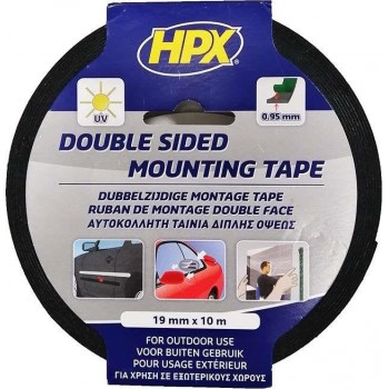 HPX - Dual-sided Film Mounting Black for Outdoor Use 19mm x 10m - 191003122