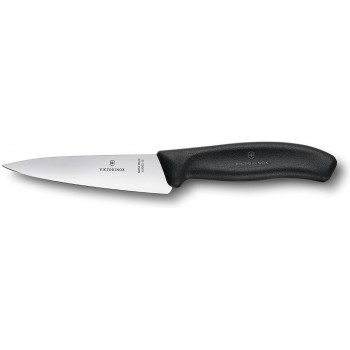 VICTORINOX - KITCHEN KNIFE / Chefs knife with black handle and 12cm blade length - 6.8003.12B
