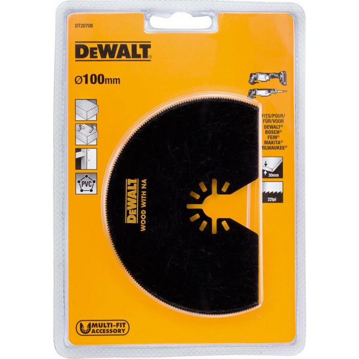 DEWALT - SEMI-CIRCULAR MULTI-TOOL BLADE 100MM - DT20708 DEWALT - SEMI-CIRCULAR MULTI-TOOL BLADE 100MM - DT20708