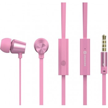 Swissten - YS500 In-ear Handsfree Ακουστικά με Βύσμα 3.5mm Ροζ Χρυσό - 51107004
