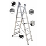 ΣΚΑΛΑ ΑΛΟΥΜΙΝΙΟΥ PROFAL ΔΥΟ ΤΕΜ. 2X10 ΣΚΑΛΟΠΑΤΙΑ ΜΕ ΤΡΑΒ. ΕΛΑΦΡΟΥ ΤΥΠΟΥ 801210