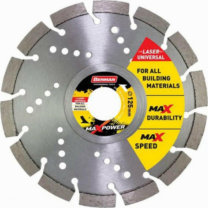 BENMAN ΔΙΑΜΑΝΤΟΔΙΣΚΟΣ MAXPOWER UNIVERSAL-LASER 125x2.4mmx10w 74487 BENMAN ΔΙΑΜΑΝΤΟΔΙΣΚΟΣ MAXPOWER UNIVERSAL-LASER 125x2.4mmx10w 74487
