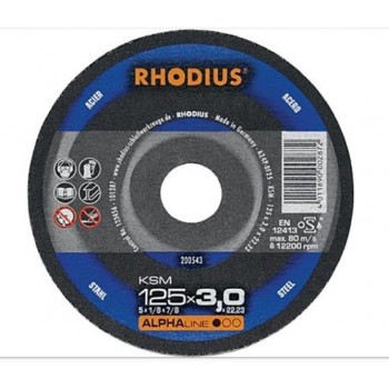 RHODIUS 125X3X22,2 DISCS OF METLO BOX 25PCX