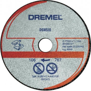 Dremel - 510 DSM510 Δίσκος Κοπής Μετάλλου και Πλαστικού 3ΤΜΧ - 2615S510JA