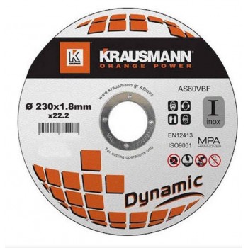 Krausmann - Δίσκος Κοπής Inox Dynamic 230x1,8mm - AS46VBF230