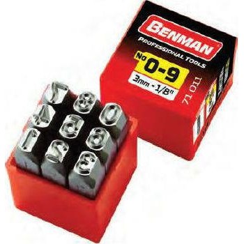 Benman - Set Hit numbers 3mm 9pcs - 71011