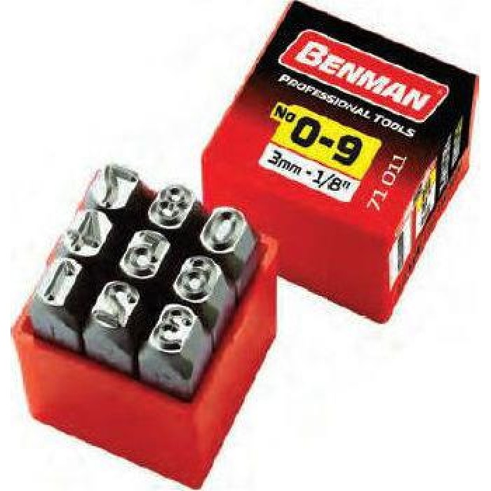 Benman - Set Hit numbers 5mm 9pcs - 71012 Benman - Set Hit numbers 5mm 9pcs - 71012