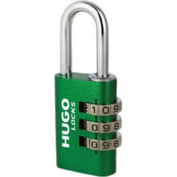 Hugo Locks - PA20 Padlock Horseshoe Combination Green 20m - 60309
