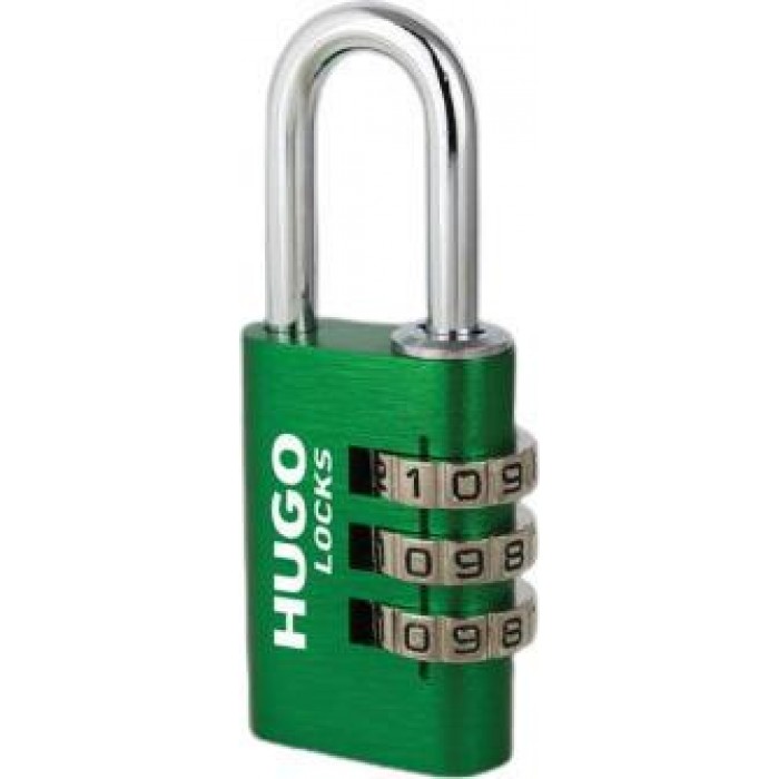 Hugo Locks - PA20 Padlock Horseshoe Combination Green 20m - 60309