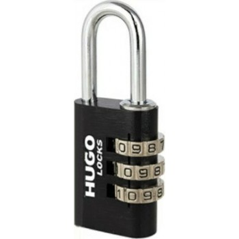 Hugo Locks - PA30 Padlock 3 Digits Combination 30mm Long-Throat - 60313