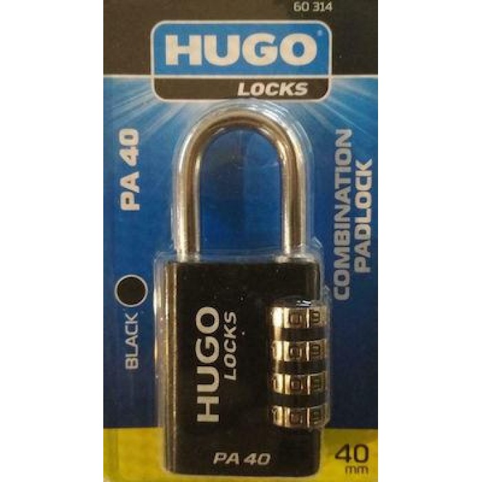 Hugo Locks - PA40 Padlock Horseshoe Combination 40mm - 60314