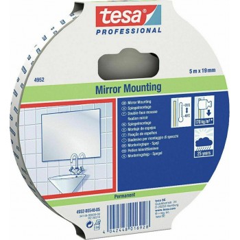 TESA MIRROR MOUNTING DOUBLE SURFACE TILE 5mX19mm 4952