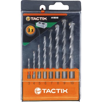 Tactix - Σετ Τρυπάνια Μπετού 8τμχ 3-10mm - 410548