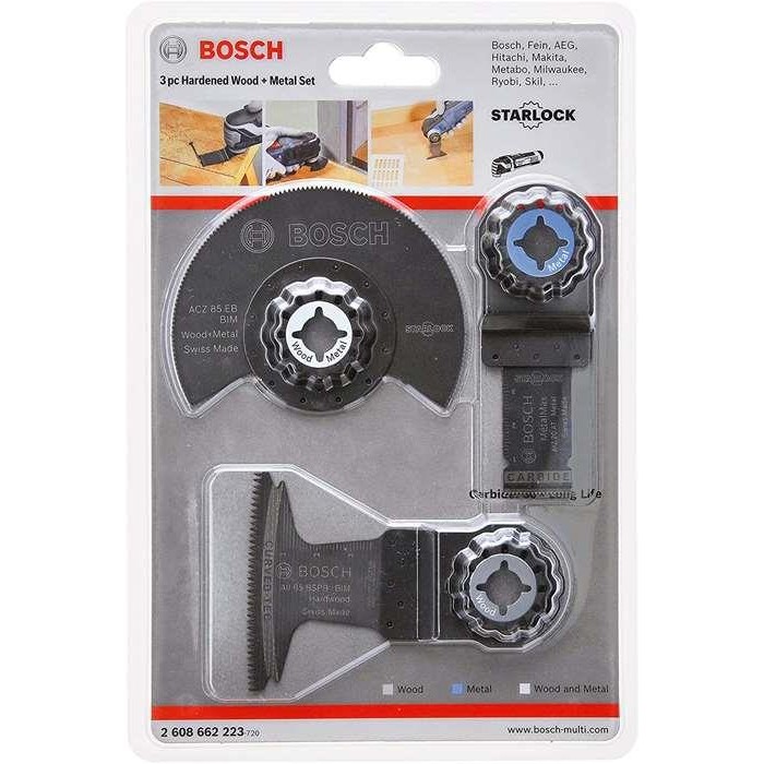Bosch - Σετ Λάμες Πολυεργαλείου 3τμχ Ξύλου/Μετάλλου - 2608662223