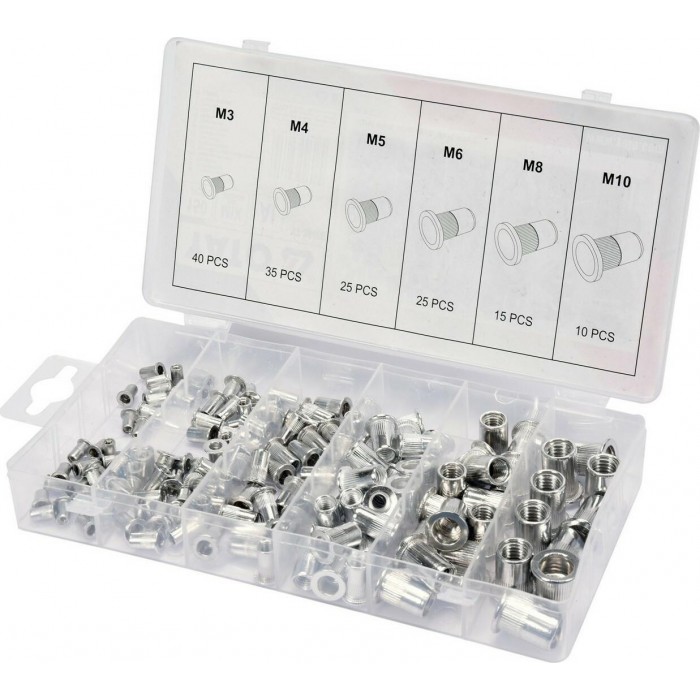 YATO YT-36460 ALUMINIUM THREADED RIVET SET 150PCX YATO YT-36460 ALUMINIUM THREADED RIVET SET 150PCX