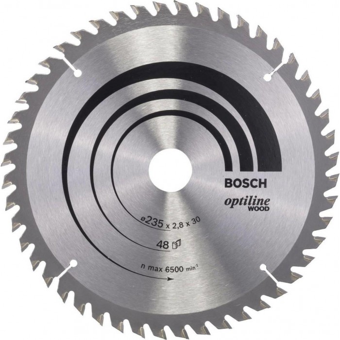 Bosch - Πριονόδισκος Ξύλου Optiline Wood 235x2.8x30/25mm - 2608640727