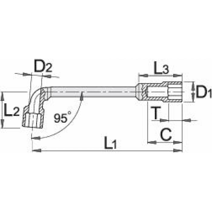UNIOR - 176 Double Key "pipe" 22mm - 609118 UNIOR - 176 Double Key "pipe" 22mm - 609118