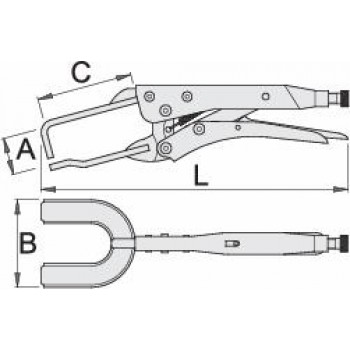 UNIOR - 432A Πένσα γκριπ συγκολλητών 280mm - 601142 UNIOR - 432A Πένσα γκριπ συγκολλητών 280mm - 601142