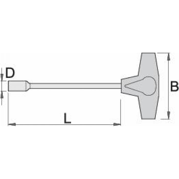 UNIOR - 193N 8mm Καρυδάκι με λαβή ΤΑΦ 230mm - 608286