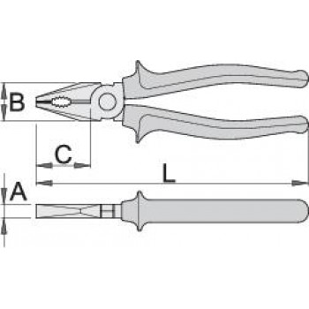 Unior - Πένσα γενικής χρήσης μονωμένη 1000V 200mm 406/1VDEBI - 610423 Unior - Πένσα γενικής χρήσης μονωμένη 1000V 200mm 406/1VDEBI - 610423