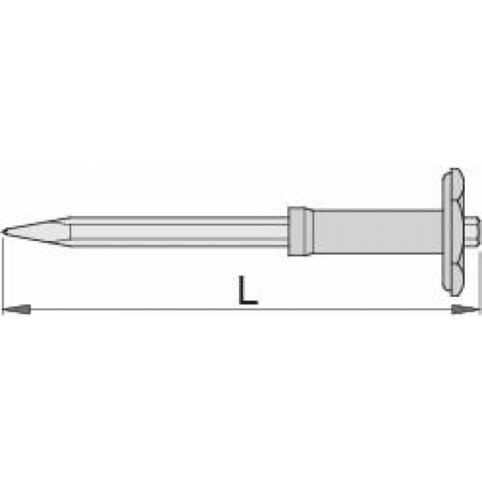 UNIOR - 670/A HS Needle Hexagon with protective handle N18 300mm - 608490