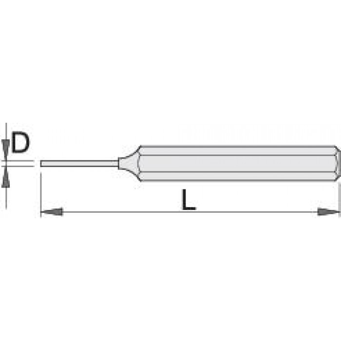 UNIOR - 641 Κυλινδρικός εξάγωνος ζουμπάς 8x150mm - 601717