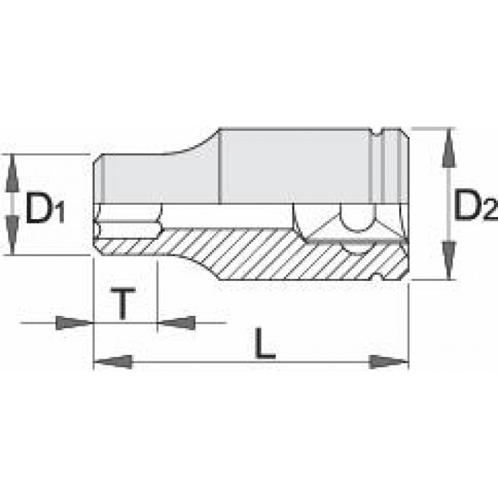 UNIOR - 238/1 Καρυδάκι 3/8inch με κουρμπαριστές επιφάνειες N10 - 605326