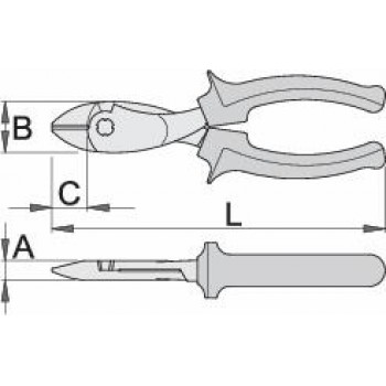 UNIOR - 466/1BI Heavy duty Plagiokoptoftis with deep insulation handle 180mm - 608850 UNIOR - 466/1BI Heavy duty Plagiokoptoftis with deep insulation handle 180mm - 608850
