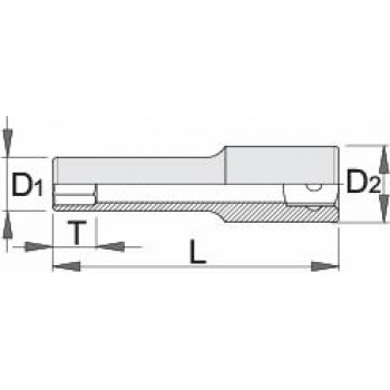 UNIOR - 238/1L Μακρύ καρυδάκι 63mm 3/8inch με κουρμπαριστές επιφάνειες N13 - 612041 UNIOR - 238/1L Μακρύ καρυδάκι 63mm 3/8inch με κουρμπαριστές επιφάνειες N13 - 612041