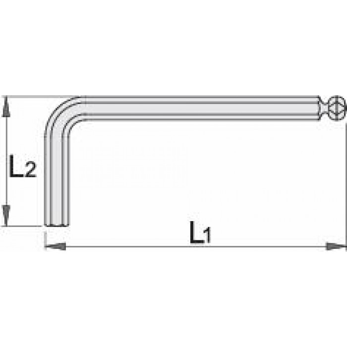 UNIOR - 220 Hexagon long key ALLEN with N6 ball 38x186mm - 608530