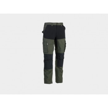 HEROCK - Hector fabric work trousers with 6 khaki/black pockets