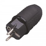 EUROLAMP - IR44 FISS SOUKO MALE WATERPROOF KAUTSUK BLACK 16A 220-240V - 147-10032