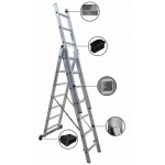 ΣΚΑΛΑ ΑΛΟΥΜΙΝΙΟΥ PROFAL ΤΡΙΩΝ ΤΕΜ. 3X9 ΣΚΑΛΟΠΑΤΙΑ ΜΕ ΤΡΑΒ. ΕΛΑΦΡΟΥ ΤΥΠΟΥ 801309