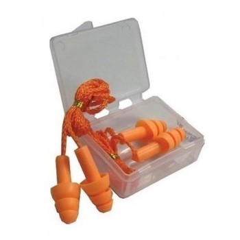 Tactix - Orange Silicone Earplugs with 2pcs Cord - 488024
