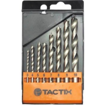 Tactix - Σετ Τρυπάνια Ξύλου Με Ακίδα 8τμχ (3-10mm) - 411529
