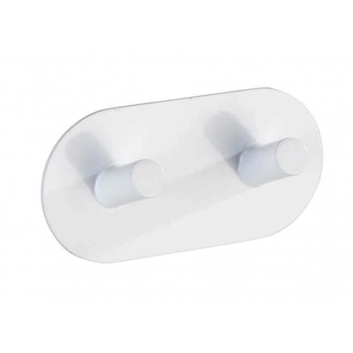 WENKO - HOOK DOUBLE WHITE MATTE INOX - 229321121